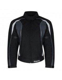 Chaqueta corta de moto mujer Invictus Diana Black fluo