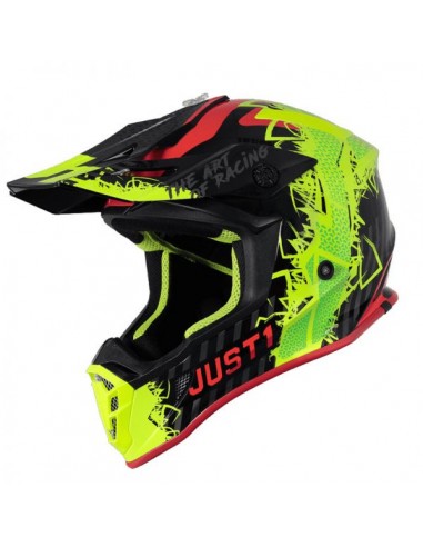 CASCO JUST1 J38 MASK FLUO YELLOW RED BLACK
